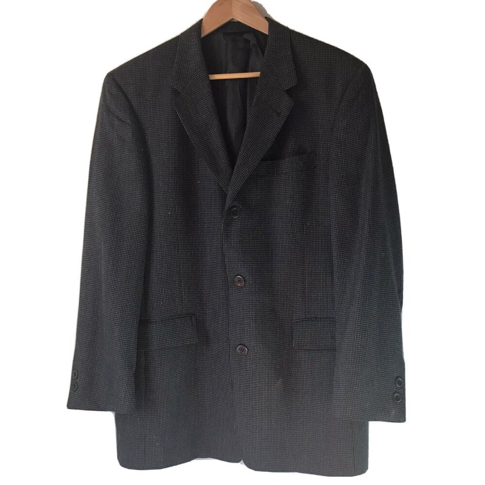 Vintage Kenneth Cole gray tweed sport jacket blazer lined wool men size 40 reg‎